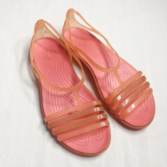 CROCS Shoes - Crocs Isabella Iconic Comfort Orange Peach Sandals